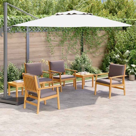 vidaXL Set da Pranzo da Giardino 6 Pezzi con Cuscini in Legno Massello di Acacia
