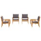 vidaXL Set da Pranzo da Giardino 6 Pezzi con Cuscini in Legno Massello di Acacia
