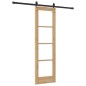 Porta Scorrevole vidaXL con Set Ferramenta 'ORKDAL'Legno Massello e Vetro Porta Scorrevole vidaXL con Set Ferramenta 'ORKDAL'Legno Massello e Vetro