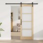 vidaXL Porta Scorrevole con Set di Ferramenta 'ORKDAL'Legno Massiccio & Vetro vidaXL Porta Scorrevole con Set di Ferramenta 'ORKDAL'Legno Massiccio & Vetro
