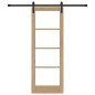 vidaXL Porta Scorrevole con Set di Ferramenta 'ORKDAL'Legno Massiccio & Vetro vidaXL Porta Scorrevole con Set di Ferramenta 'ORKDAL'Legno Massiccio & Vetro