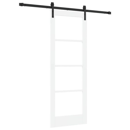 vidaXL Porta Scorrevole con Set di Accessori 'ORKDAL'Bianco Legno Massello e Vetro