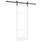 vidaXL Porta Scorrevole con Set di Accessori 'ORKDAL'Bianco Legno Massello e Vetro vidaXL Porta Scorrevole con Set di Accessori 'ORKDAL'Bianco Legno Massello e Vetro