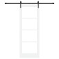 vidaXL Porta Scorrevole con Set di Accessori 'ORKDAL'Bianco Legno Massello e Vetro vidaXL Porta Scorrevole con Set di Accessori 'ORKDAL'Bianco Legno Massello e Vetro
