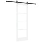 vidaXL Porta Scorrevole con Set di Accessori 'ORKDAL'Bianco Legno Massello e Vetro vidaXL Porta Scorrevole con Set di Accessori 'ORKDAL'Bianco Legno Massello e Vetro
