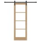 Porta Scorrevole vidaXL con Set di Accessori 'ORKDAL'in Legno Massello & Vetro Porta Scorrevole vidaXL con Set di Accessori 'ORKDAL'in Legno Massello & Vetro