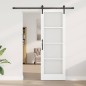 vidaXL Porta Scorrevole con Set di Ferramenta "ORKDAL" Legno Solido Bianco e Vetro vidaXL Porta Scorrevole con Set di Ferramenta "ORKDAL" Legno Solido Bianco e Vetro