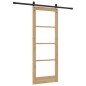 Porta scorrevole vidaXL con set di ferramenta 'ORKDAL'in legno massello e vetro Porta scorrevole vidaXL con set di ferramenta 'ORKDAL'in legno massello e vetro