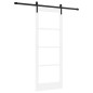 vidaXL Porta scorrevole con set hardware "ORKDAL" Legno massello e vetro bianco vidaXL Porta scorrevole con set hardware "ORKDAL" Legno massello e vetro bianco