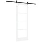 vidaXL Porta scorrevole con set hardware "ORKDAL" Legno massello e vetro bianco vidaXL Porta scorrevole con set hardware "ORKDAL" Legno massello e vetro bianco