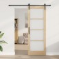 vidaXL Porta Scorrevole con Set di Hardware 'ORKDAL'Legno Massello e Vetro vidaXL Porta Scorrevole con Set di Hardware 'ORKDAL'Legno Massello e Vetro