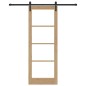 vidaXL Porta Scorrevole con Set di Hardware 'ORKDAL'Legno Massello e Vetro vidaXL Porta Scorrevole con Set di Hardware 'ORKDAL'Legno Massello e Vetro