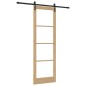 vidaXL Porta Scorrevole ORKDAL Set di 2 Naturale e nero Legno, Metallo vidaXL Porta Scorrevole ORKDAL Set di 2 Naturale e nero Legno, Metallo