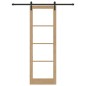 vidaXL Porta Scorrevole ORKDAL Set di 2 Naturale e nero Legno, Metallo vidaXL Porta Scorrevole ORKDAL Set di 2 Naturale e nero Legno, Metallo