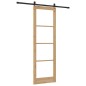 vidaXL Porta Scorrevole ORKDAL Set di 2 Naturale e nero Legno, Metallo vidaXL Porta Scorrevole ORKDAL Set di 2 Naturale e nero Legno, Metallo