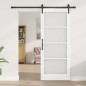 Porta Scorrevole vidaXL con Set di Accessori 'ORKDAL'Bianca in Legno e Vetro Porta Scorrevole vidaXL con Set di Accessori 'ORKDAL'Bianca in Legno e Vetro
