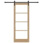 vidaXL Porta Scorrevole con Set Hardware 'ORKDAL'Legno Massello & Vetro vidaXL Porta Scorrevole con Set Hardware 'ORKDAL'Legno Massello & Vetro