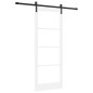Porta Scorrevole vidaXL con Set di Hardware 'ORKDAL'Bianca Legno Massello & Vetro Porta Scorrevole vidaXL con Set di Hardware 'ORKDAL'Bianca Legno Massello & Vetro