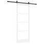 Porta Scorrevole vidaXL con Set di Hardware 'ORKDAL'Bianca Legno Massello & Vetro Porta Scorrevole vidaXL con Set di Hardware 'ORKDAL'Bianca Legno Massello & Vetro
