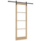 vidaXL Porta Scorrevole con Set Hardware 'ORKDAL'Legno Massiccio e Vetro vidaXL Porta Scorrevole con Set Hardware 'ORKDAL'Legno Massiccio e Vetro