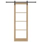 vidaXL Porta Scorrevole con Set Hardware 'ORKDAL'Legno Massiccio e Vetro vidaXL Porta Scorrevole con Set Hardware 'ORKDAL'Legno Massiccio e Vetro