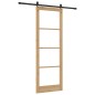 vidaXL Porta Scorrevole con Set Hardware 'ORKDAL'Legno Massiccio e Vetro vidaXL Porta Scorrevole con Set Hardware 'ORKDAL'Legno Massiccio e Vetro