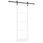 Porta scorrevole vidaXL con set di accessori "ORKDAL" Bianco Legno Massello e Vetro