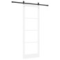 Porta scorrevole vidaXL con set di accessori "ORKDAL" Bianco Legno Massello e Vetro