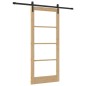 Porta Scorrevole vidaXL con Set Hardware 'ORKDAL'Legno Massello e Vetro Porta Scorrevole vidaXL con Set Hardware 'ORKDAL'Legno Massello e Vetro