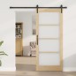 Porta Scorrevole vidaXL con Set Hardware 'ORKDAL'Legno Massello e Vetro Porta Scorrevole vidaXL con Set Hardware 'ORKDAL'Legno Massello e Vetro