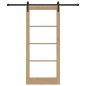 Porta Scorrevole vidaXL con Set Hardware 'ORKDAL'Legno Massello e Vetro Porta Scorrevole vidaXL con Set Hardware 'ORKDAL'Legno Massello e Vetro