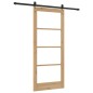 Porta Scorrevole vidaXL con Set Hardware 'ORKDAL'Legno Massello e Vetro Porta Scorrevole vidaXL con Set Hardware 'ORKDAL'Legno Massello e Vetro
