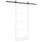 Porta Scorrevole vidaXL con Set Ferramenta 'ORKDAL'Bianca Legno Massello e Vetro Porta Scorrevole vidaXL con Set Ferramenta 'ORKDAL'Bianca Legno Massello e Vetro