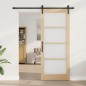 vidaXL Porta Scorrevole con Set di Ferramenta 'ORKDAL'Legno Massello e Vetro vidaXL Porta Scorrevole con Set di Ferramenta 'ORKDAL'Legno Massello e Vetro