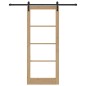 vidaXL Porta Scorrevole con Set di Ferramenta 'ORKDAL'Legno Massello e Vetro vidaXL Porta Scorrevole con Set di Ferramenta 'ORKDAL'Legno Massello e Vetro
