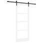 vidaXL Porta Scorrevole ORKDAL Set di 2 Bianco e Nero Legno 86 x 211 cm