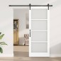 vidaXL Porta Scorrevole ORKDAL Set di 2 Bianco e Nero Legno 86 x 211 cm