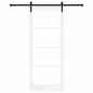 vidaXL Porta Scorrevole ORKDAL Set di 2 Bianco e Nero Legno 86 x 211 cm