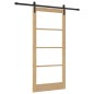 vidaXL Porta scorrevole con set di hardware 'ORKDAL'Legno massello e vetro vidaXL Porta scorrevole con set di hardware 'ORKDAL'Legno massello e vetro