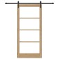 vidaXL Porta scorrevole con set di hardware 'ORKDAL'Legno massello e vetro vidaXL Porta scorrevole con set di hardware 'ORKDAL'Legno massello e vetro