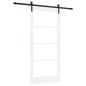 porta scorrevole vidaXL con Set Hardware 'ORKDAL'Bianco Legno Massello & Vetro porta scorrevole vidaXL con Set Hardware 'ORKDAL'Bianco Legno Massello & Vetro