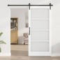 porta scorrevole vidaXL con Set Hardware 'ORKDAL'Bianco Legno Massello & Vetro porta scorrevole vidaXL con Set Hardware 'ORKDAL'Bianco Legno Massello & Vetro
