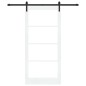 porta scorrevole vidaXL con Set Hardware 'ORKDAL'Bianco Legno Massello & Vetro porta scorrevole vidaXL con Set Hardware 'ORKDAL'Bianco Legno Massello & Vetro