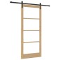 vidaXL Porta Scorrevole con Set Hardware 'ORKDAL'Legno Massello e Vetro