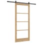 vidaXL Porta Scorrevole con Set Hardware 'ORKDAL'Legno Massello e Vetro