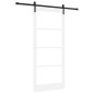 vidaXL Porta Scorrevole con Set di Ferramenta 'ORKDAL'Legno Massiccio Bianco & Vetro vidaXL Porta Scorrevole con Set di Ferramenta 'ORKDAL'Legno Massiccio Bianco & Vetro