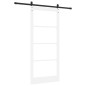 vidaXL Porta Scorrevole con Set di Ferramenta 'ORKDAL'Legno Massiccio Bianco & Vetro vidaXL Porta Scorrevole con Set di Ferramenta 'ORKDAL'Legno Massiccio Bianco & Vetro