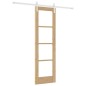 vidaXL Porta Scorrevole con Set di Hardware 'ORKDAL'in Legno Massello e Vetro vidaXL Porta Scorrevole con Set di Hardware 'ORKDAL'in Legno Massello e Vetro