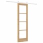 vidaXL Porta Scorrevole con Set di Hardware 'ORKDAL'in Legno Massello e Vetro vidaXL Porta Scorrevole con Set di Hardware 'ORKDAL'in Legno Massello e Vetro