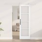 vidaXL Porta Scorrevole con Set di Hardware "ORKDAL" Legno Massello Bianco & Vetro vidaXL Porta Scorrevole con Set di Hardware "ORKDAL" Legno Massello Bianco & Vetro